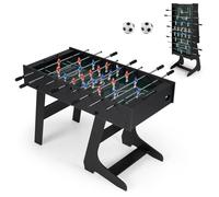 FANTASK Babyfoot Pliable en Bois avec 2 balles, 2 compteurs de Points et 22 Figurines, Table de Baby-Foot pour 2 à 4 Joueurs, Ballon de Baby-Foot Peu encombrant, Table de Jeu pour Enfants et Adultes