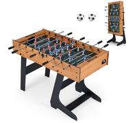 FANTASK Babyfoot Pliable en Bois avec 2 balles, 2 compteurs de Points et 22 Figurines, Table de Baby-Foot pour 2 à 4 Joueurs, Ballon de Baby-Foot Peu encombrant, Table de Jeu pour Enfants et Adultes