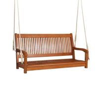 FANTASK Banc à Bascule, 2 Places, Charge maximale : 360 kg, en Bois d'eucalyptus, balançoire de véranda, pour terrasse, Jardin et Balcon