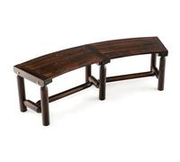 FANTASK Banc de Jardin pour 2 à 3 Places - Charge maximale : 325 kg - Résistant aux intempéries - sans Dossier - Design incurvé - Banc extérieur pour Jardin, véranda, Jardin