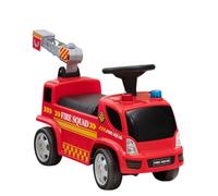 FANTASK Camion de Pompier pour Enfants de 18 à 36 Mois, avec Phare, Son sirène, échelle, Musique et Pistolet à Bulles, Rouge