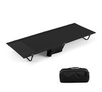 FANTASK Chaise longue de camping avec poche latérale pour camping, voyage, plage, lit pliant portable, capacité de charge de 150 kg, 193 x 70 cm