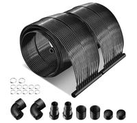 FANTASK Chauffage Solaire de Piscine 600 x 75 cm - Panneau Solaire en polyéthylène résistant aux UV - Panneaux solaires enroulables - pour piscines jusqu'à 25800 l - Noir