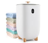 FANTASK Chauffe-serviettes 35 l, grand seau sèche-serviettes avec minuterie de 20 à 90 minutes et mode de séchage 2-5 h, fonction d'arrêt automatique, appareil chauffant pour couvertures, peignoirs
