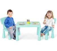 FANTASK Ensemble de 3 sièges pour Enfant, Table en Plastique avec 2 chaises, 3 pièces, Vert