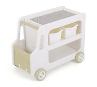 FANTASK Étagère pour Enfant de Voiture, avec roulettes et 2 Niveaux, boîtes de Rangement, bibliothèque, Organisateur de Jouets, étagère pour Chambre d'enfant, Salle de Jeux, 73 x 42 x 56 cm