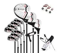 FANTASK Golfschläger Set Jeux de Clubs pour Femmes, Rouge, 15 teilig