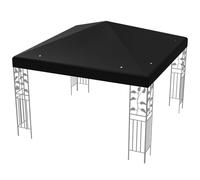 FANTASK Housse de Rechange pour Toit de tonnelle - 3 x 3 m - avec Fermetures - Imperméable et Stable - Toit Simple pour tonnelle de Jardin - Noir