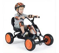 FANTASK Kart pour Enfants avec pédale, siège réglable, Marche Avant et arrière, Charge maximale : 30 kg, Voiture à pédale d'extérieur, pour garçons et Filles à partir de 3 Ans, Noir