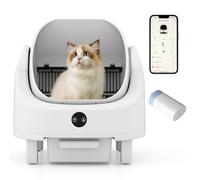 FANTASK Litière Auto-nettoyante pour Chat - avec contrôle Automatique par Application - Contrôle des odeurs et sécurité du capteur - avec Sac Poubelle et boîte d'aromathérapie - pour Plusieurs Chats