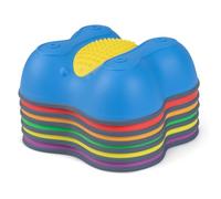 FANTASK Lot de 6 pierres d'équilibre pour enfants avec surface | Pierres empilables en forme de papillon avec espace de rangement caché, jouet sensoriel, pierres d'équilibrage pour enfants à