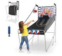 FANTASK Machine de Basket-Ball Pliable 8 en 1 avec 4 balles, 8 Modes de Jeu, Pompe à air pour 2 Joueurs pour Enfants et Adultes