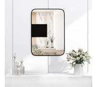 FANTASK Miroir de Salle de Bain 70 x 50 cm avec Film incassable et vis d'expansion