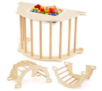 FANTASK Montessori Arche d'escalade, Arche à Bascule 8 en 1 avec boîte de Rangement, Cadre d'escalade pour Enfants, pour l'escalade, la balançoire, Ramper, Wass0783501289005/jeux de Sable, kit de Jeu
