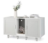 FANTASK Niche pour Chat avec 2 Portes, griffoir et entrée