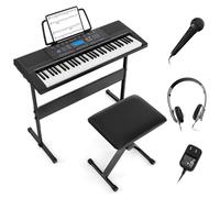 FANTASK Piano numérique pour débutants avec 61 touches, 300 sons, 300 rythmes, 50 démonstrations, 3 modes d'apprentissage