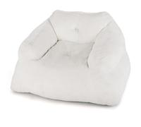 FANTASK Pouf Fauteuil, canapé de Sol, rembourré avec Housse en Velours et Sol antidérapant pour Salon, Chambre à Coucher et Salle de Lecture, 129 x 111 x 69 cm (Beige)