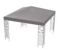 FANTASK Toit de Rechange pour tonnelle de Jardin, Stable et imperméable, avec Fermetures Velcro, 3 x 3 m, Gris