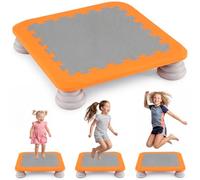 FANTASK Trampoline carré pour Enfant de 65 cm, pour Enfants à partir de 3 | Pour l'intérieur et l'extérieur, mini trampoline avec 4 repose-pieds amovibles, charge jusqu'à 100 kg, trampoline de jardin