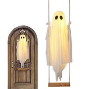 Fantasma Halloween Da Appendere - Halloween Appeso Con Luce A LED | Gonfiabile Halloweens Esterno | Decorazioni Fantasma Con Luce | Decorazioni Di, Articoli per Feste per Porta D'ingresso, Cam