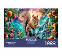 Fantasme écureuil 1000 Pièces Carton Recyclé Puzzle Écureuils Cascades Impossible Difficile Très Difficile Défiante pour Jeu De Famille Amusant Et Stimulant, pour La Créativité 70x50cm/1000pcs
