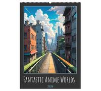 Fantastic Anime Worlds (Wall Calendar 2026 DIN A2 portrait), CALVENDO 12 Month Wall Calendar: A journey through fantastic anime worlds.