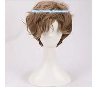 Fantastic Beasts and Where to Find Them Newt Wig Short Brown Gradient Curly Heat Resistant Synthetic Hair Cosplay Wig + Wig Cap