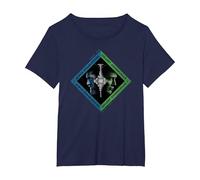 Fantastic Beasts: The Secrets of Dumbledore Diamond T-Shirt, Femme Grandes Tailles, Bleu Marine, 4X