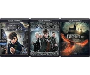 Fantastic Beasts Trilogy 1 2 3: Fantastic Beasts and Where To Find Them + The Crimes of Grindelwald + Secrets of Dumbledore[4K Ultra HD + Blu-ray - 3 set]