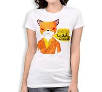 Fantastic Mr. Fox Because I'm A Wild Animal T-T-Shirts à Manches Courtes, Wes Anderson Tee(Medium)