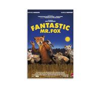 Fantastic Mr. Fox Poster sur toile - Animation fantaisiste Wes Anderson - Décoration murale ludique (9) - Impression sur toile - Décoration murale à suspendre pour la maison - Affiches d'œuvres d'art