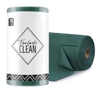 Fantasticlean Lot de 75 Chiffons de Nettoyage, Rouleau de Chiffon en Microfibre Déchirable, Lavettes Réutilisables et Non Pelucheux 30 x 30 cm - Vert Forêt