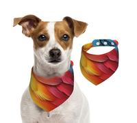 Fantastique bandana d'été en plumes de perroquet pour chiens, lavables, réglables et triangulaires, bavoirs mignons pour chiens de taille moyenne et grande taille, chiots et chats, taille M