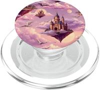 Fantastique Château Sky Dragons Floating Kingdom Graphic PopSockets PopGrip pour MagSafe