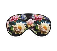 Fantastique fleur de lotus masque pour les yeux endormi avec sangle réglable pour les yeux bandés pour les voyages en avion