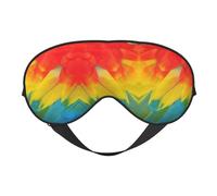 Fantastique masque de sommeil doux pour les yeux avec impression de plumes de perroquet, pour la maison et le camping, bloque la lumière, confortable pour la plupart des utilisateurs