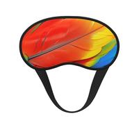 Fantastique masque de sommeil occultant à imprimé plumes de perroquet pour homme et femme, masque pour les yeux zéro pression oculaire pour les voyages et tout autour du sommeil