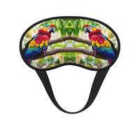 Fantastique masque occultant pour les yeux avec plumes de perroquet 1 impression pour dormir en avion, masque de sommeil en polyester pour la maison et les voyages