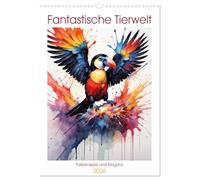 Fantastique monde animal : jeu de couleurs et élégance (calendrier mural 2026 DIN A3 haut), calendrier mensuel CALVENDO
