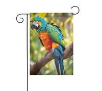 Fantastique panneau de Noël imprimé plumes perroquet 30,5 x 45,7 cm double face extérieur arbre de Noël hiver cour drapeau décoratif