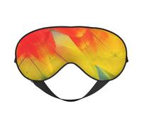 Fantastique perroquet imprimé plumes de plein air voyage élégant masque pour les yeux réglable sommeil camping méditation relaxation