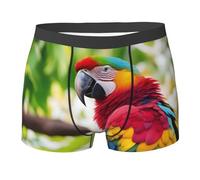 Fantastique plume de perroquet 1 imprimé slips ultra confortables pour hommes, slips sans étiquettes, slips extensibles pour hommes, boxers, noir, Large