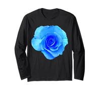 Fantastique Rose Romantique Renaissance Bleue en Forme de Manie Manche Longue