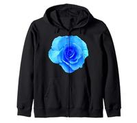 Fantastique Rose Romantique Renaissance Bleue en Forme de Manie Sweat à Capuche