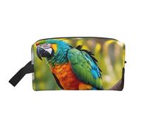 Fantastique sac de rangement à fermeture éclair avec imprimé plumes de perroquet, accessoires de voyage, trousse de toilette, trousse de toilette portable