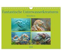 Fantastiques créatures sous-marines - Animaux hybrides (calendrier mural 2026 DIN A4 paysage) - Calendrier mensuel CALVENDO