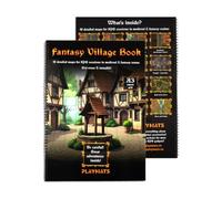 Fantasy Adventures Livre A3 RPG avec 14 cartes détaillées - Grille hexagonale