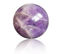 Fantasy Amethyst Ball Rough Polished Crystal Decoration semi-Precious Stone Gift Ornaments,50mm Gemstone Stone