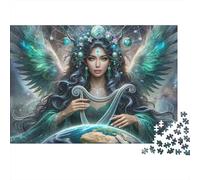 Fantasy Angel with Harp Puzzle 1000 Pieces Cadeau Unique Jeu Éducatif Défi Jouet À De Qualité Supérieure Peinture Art pour Adultes Enfants 38x26cm/1000pcs