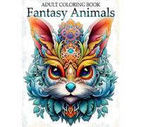 Fantasy Animals: Coloring book for adults with illustrations of fantasy animal designs in mandala style for anti stress and relaxation